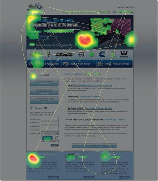 An example of Trucker Assist click map example