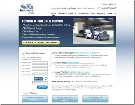 Screenshot shows how Trucker Assist used heatmaps to collect data