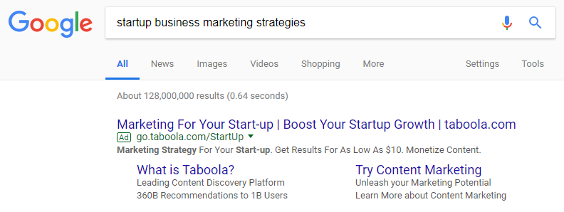 pre-click strategies search ad