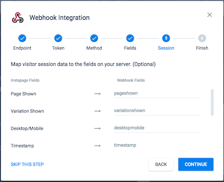 integrating Pardot webhook session data