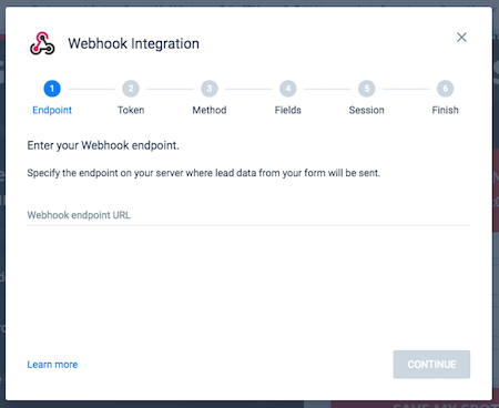 integrating Pardot webhook step 1