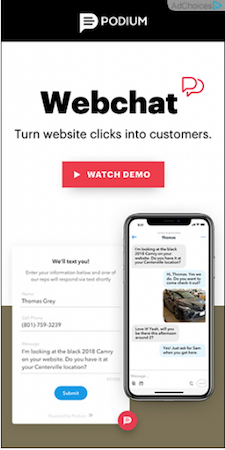 This image shows a screenshot of a retargeting ad
