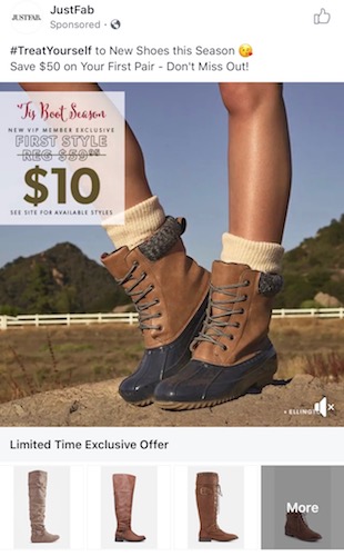 Facebook Collection format generate intent