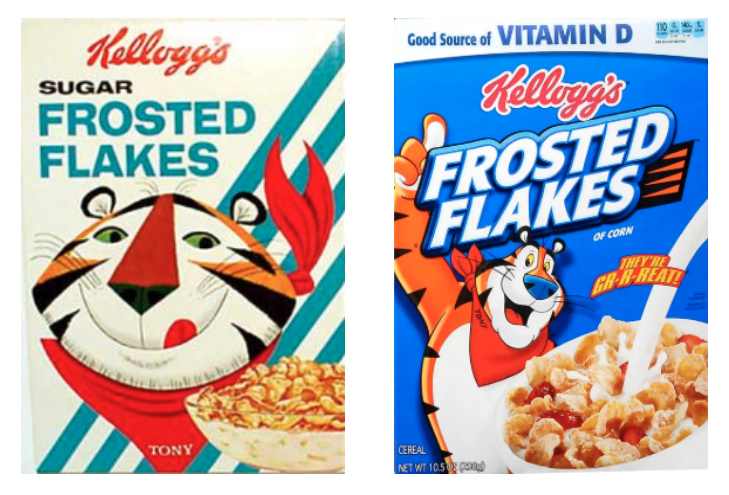 evolution of advertising Frosted Flakes character