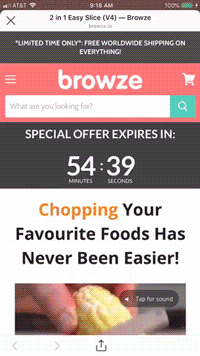 This image shows ecommerce landing page