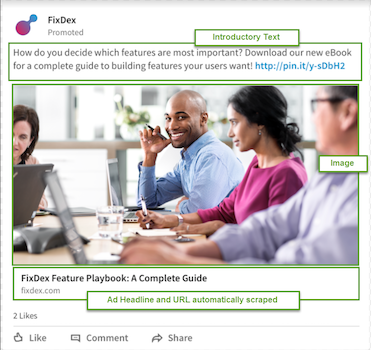 LinkedIn Dynamic Ad compared sponsored content
