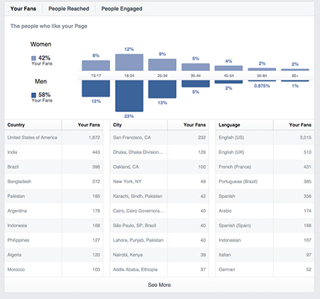 Facebook Insights envolveu pessoas