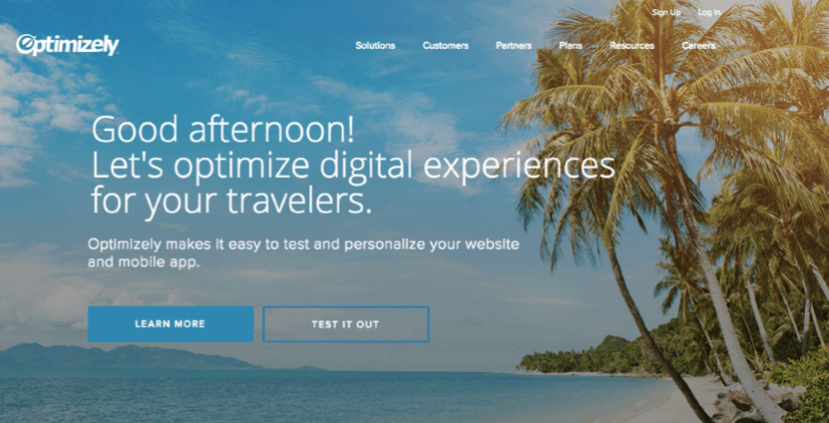 real-time website personalization Optimizely travel