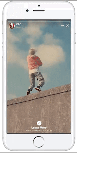 Facebook Ads vs Twitter Ads Stories example