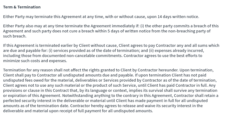 agency client contract template