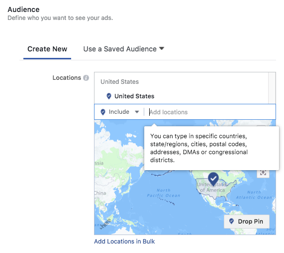 Facebook ad frequency create audience