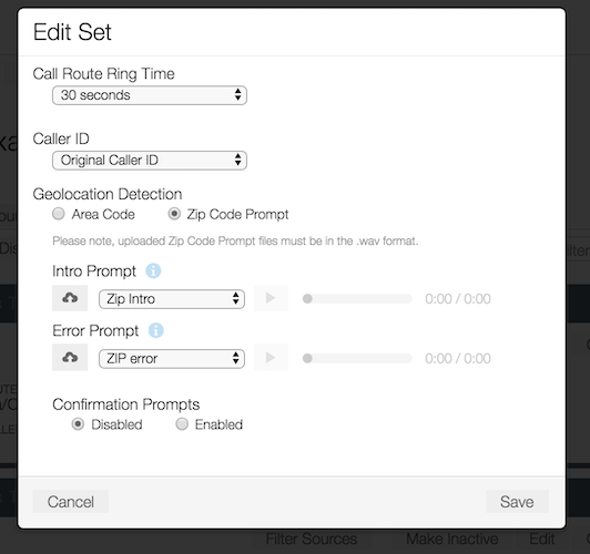 phone call analytics geolocation configuration