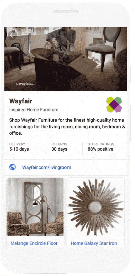 Showcase Shopping ads video example