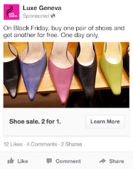 Facebook Local Awareness Ads learn more example