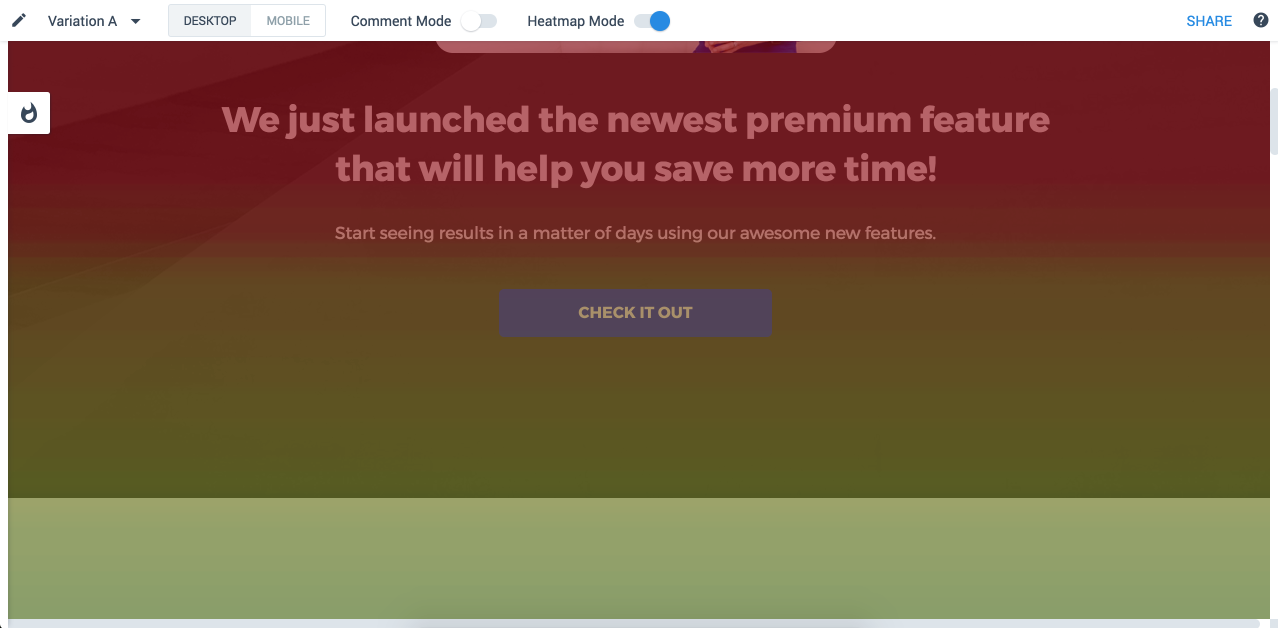 client campaigns heatmap scroll depth