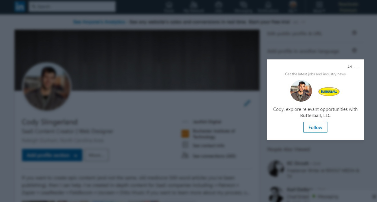 LinkedIn Ads automation dynamic example