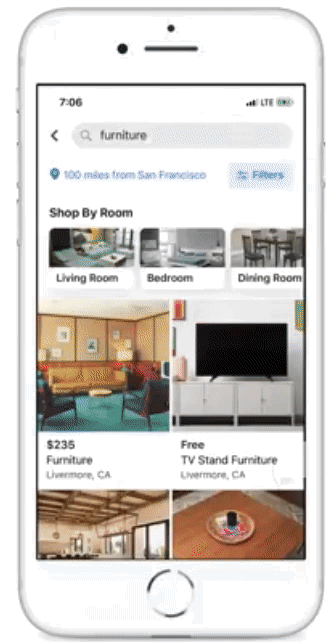Facebook search ads example