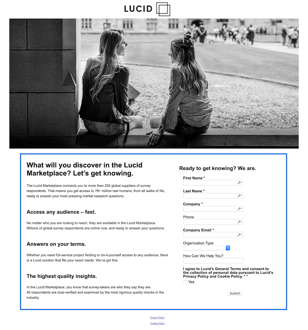 landing page optimization no navigation