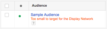 O Google Ads não exibe uma segmentação restrita