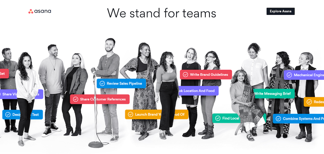 image ad best practices Asana page example