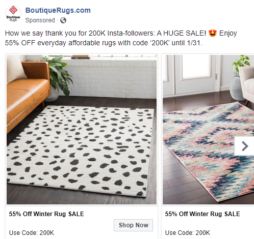 image ad best practices Carousel example