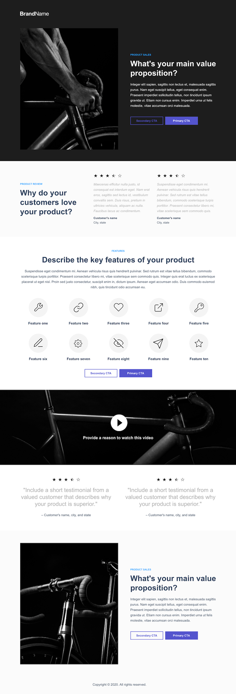 Instapage conversion-optimized layouts example