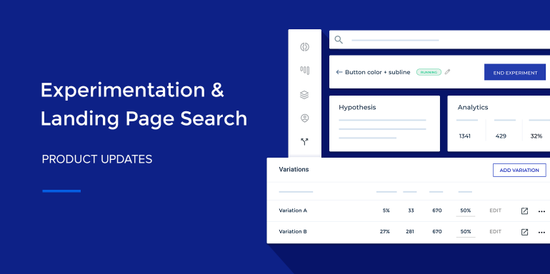 Instapage Experimentation and landing page search