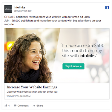 voice of the customer Infolinks example