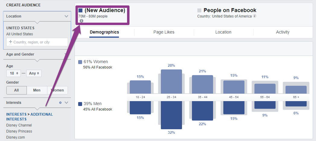 voice of the customer targeting large Facebook audience