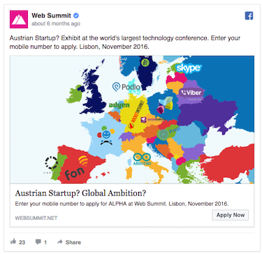 voice of the customer Web Summit example