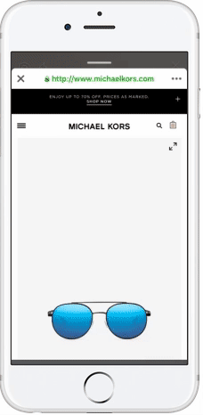 Facebook AR ads example