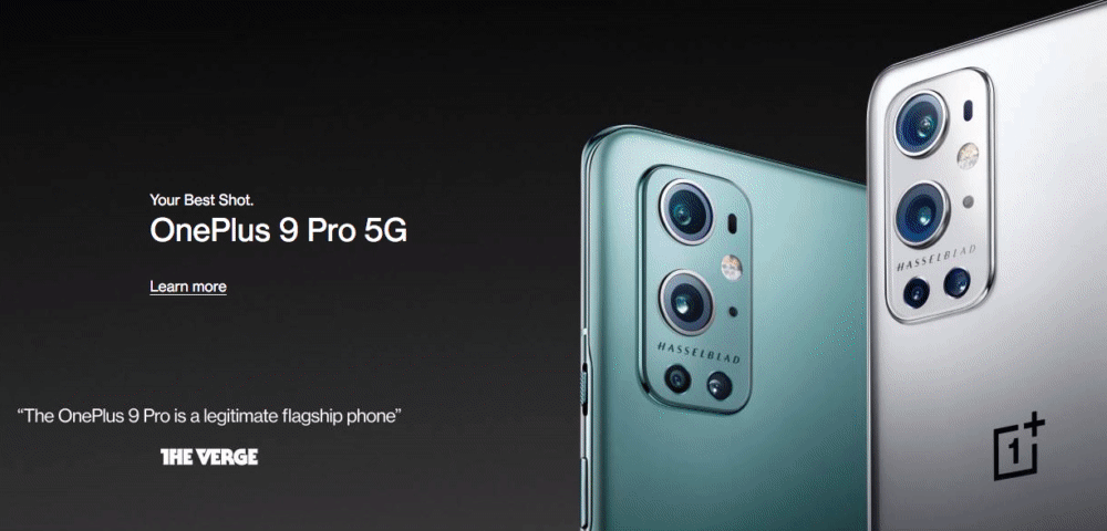 OnePlus landing page