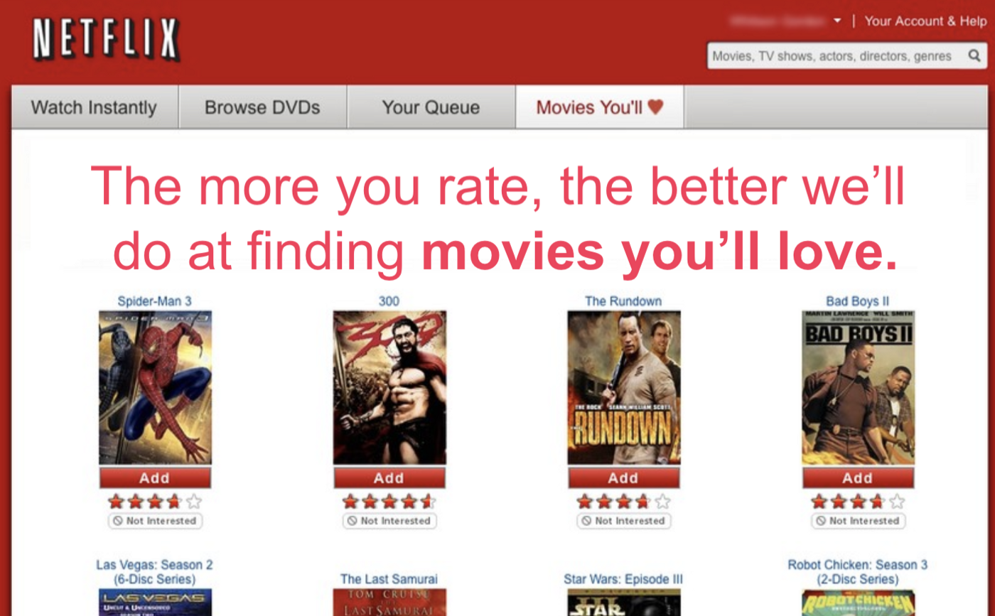 Netflix personalization example