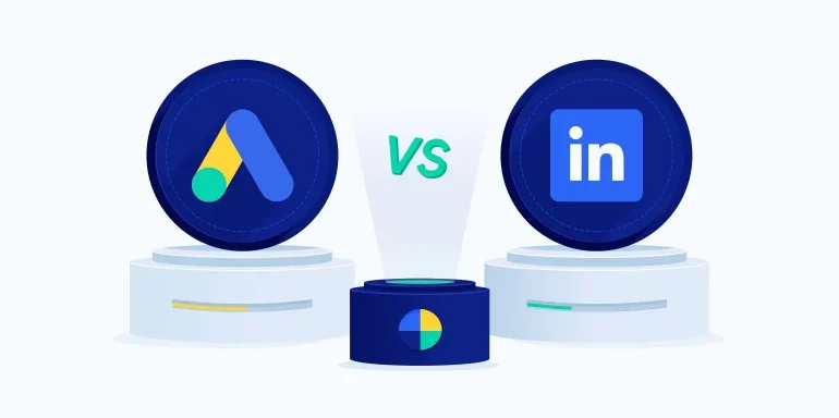 This image shows Google Ads vs LinkedIn Ads difference.