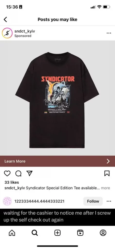 This picture shows explore page ads.