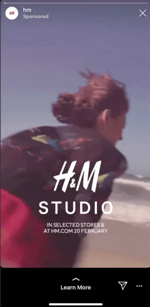 This picture is an example of stories ad.