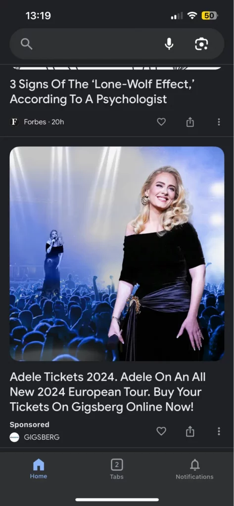 This image shows an example of Discovery ads, visually rich and mobile-first, appearing in multiple Google feed environments to catch users when they're open to discovering new products or services.