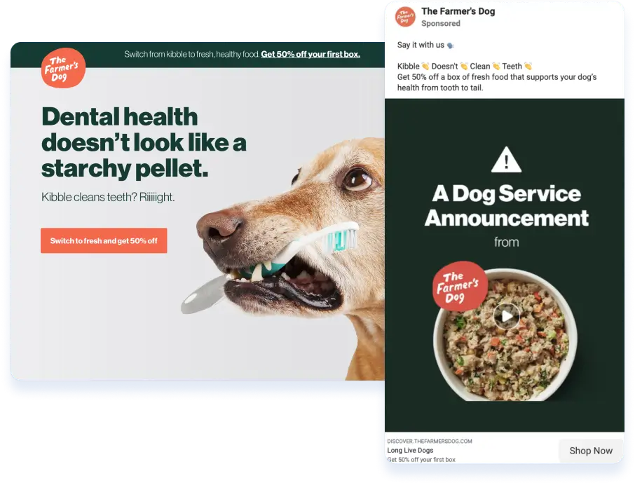 This image shows a visual representation of Instapage's AdMap feature, illustrating the connection between ads and personalized landing pages for enhanced conversion rates.