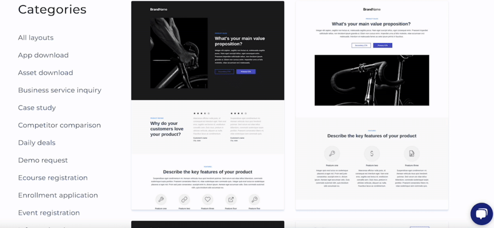 This image shows the option to hit the blank type to set up your page from the ground up or choose from hundreds of templates, providing flexibility in creating your page.