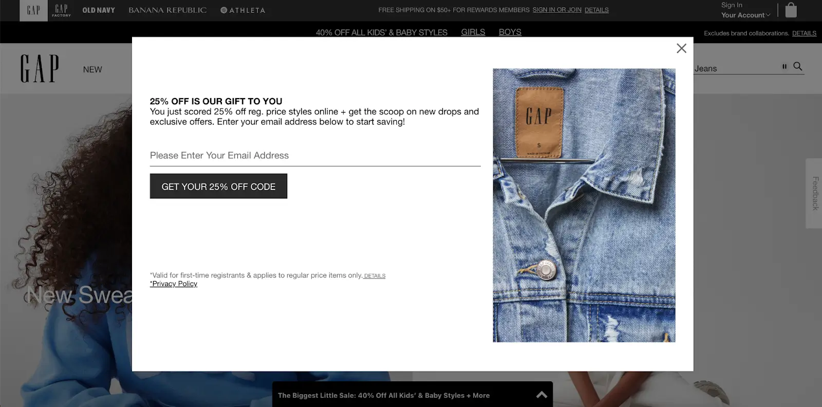 This image shows gap customer segmentation example.