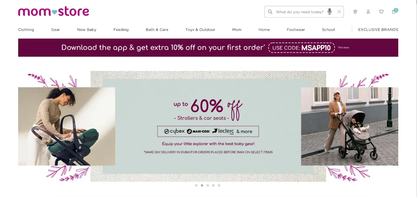 This image shows how Mom Store segments audiences based on marital status and gender, targeting women seeking baby gear and maternity goods.