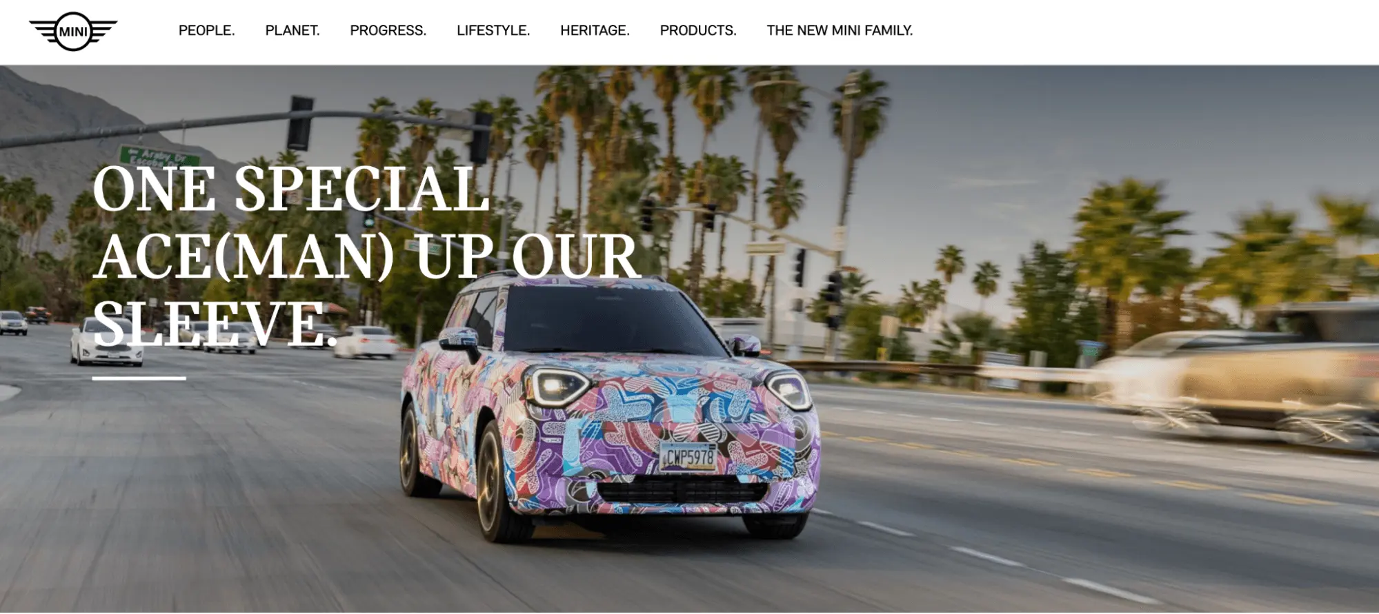 This image shows a Mini Aceman landing page screenshot