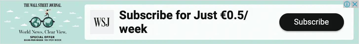 This image shows Wall Street Journal ad