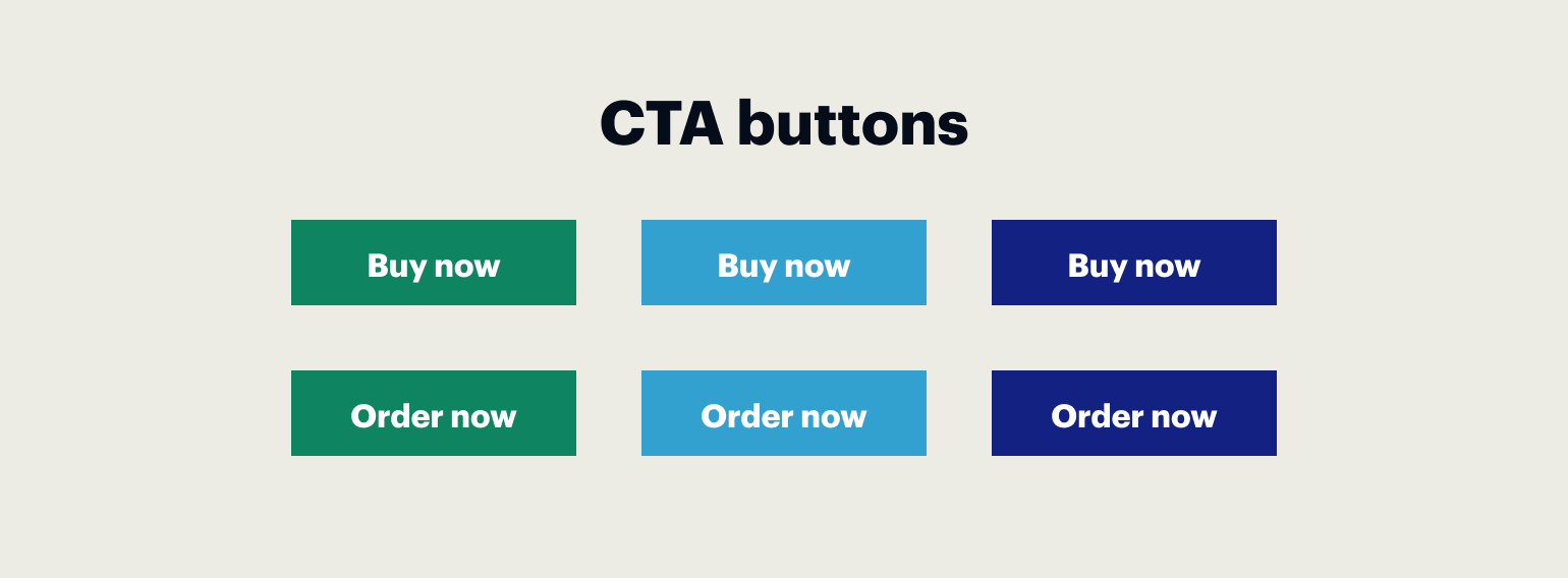 This image shows the difference between A/B testing and multivariate testing when applied to CTA buttons