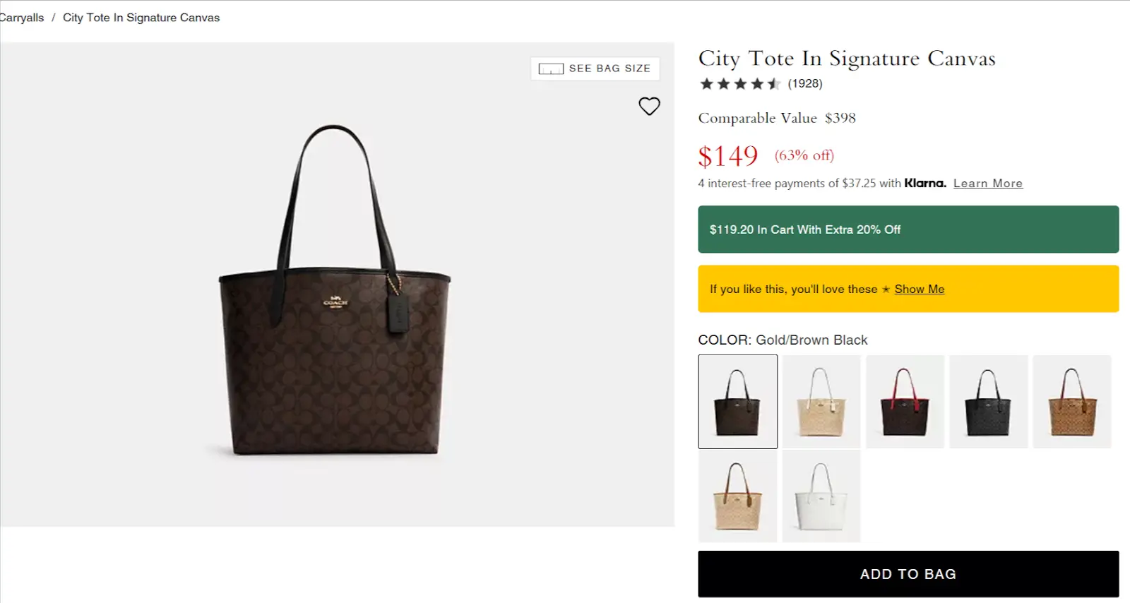 This is an example of cross-selling tactic used by Coach