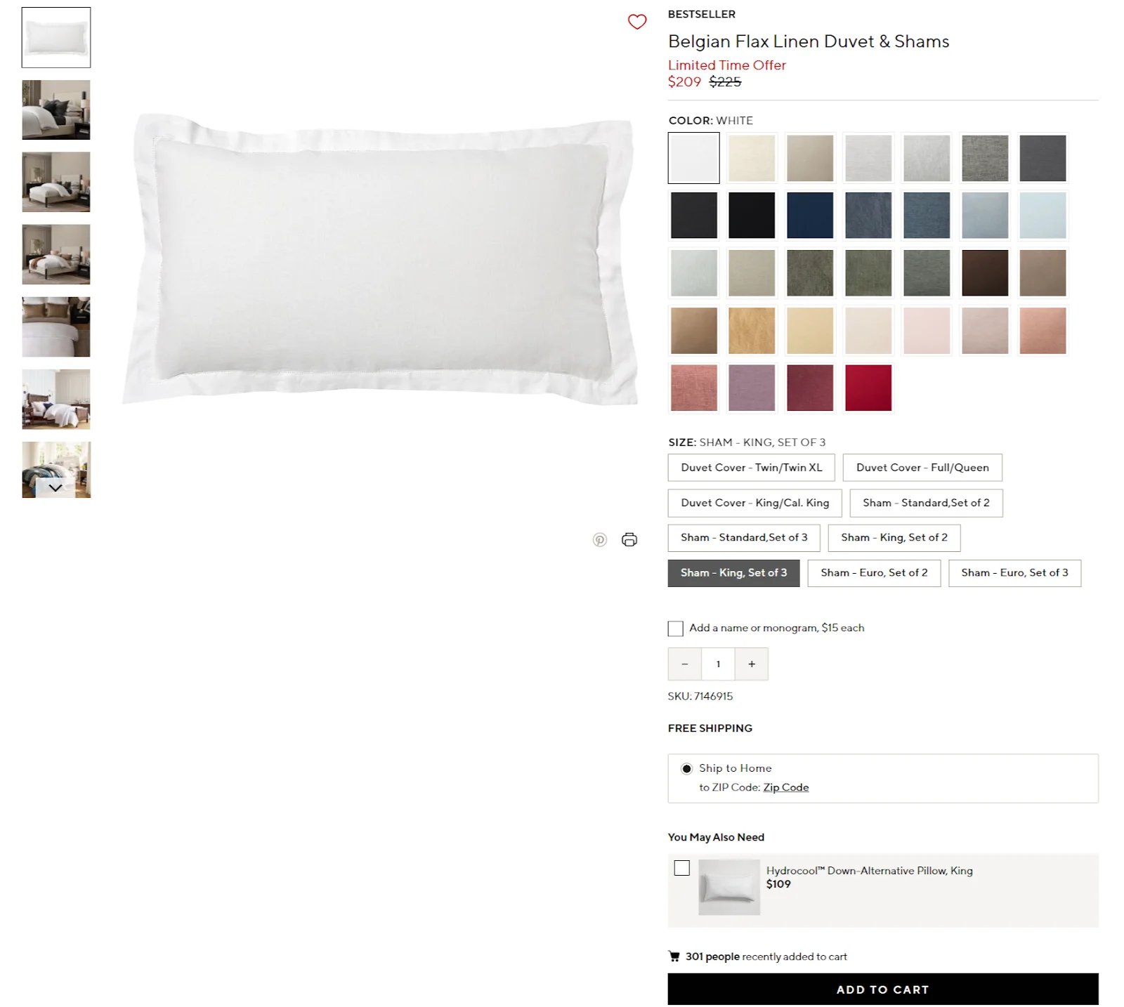 This image shows an example of how upselling and cross-selling tactics can work together