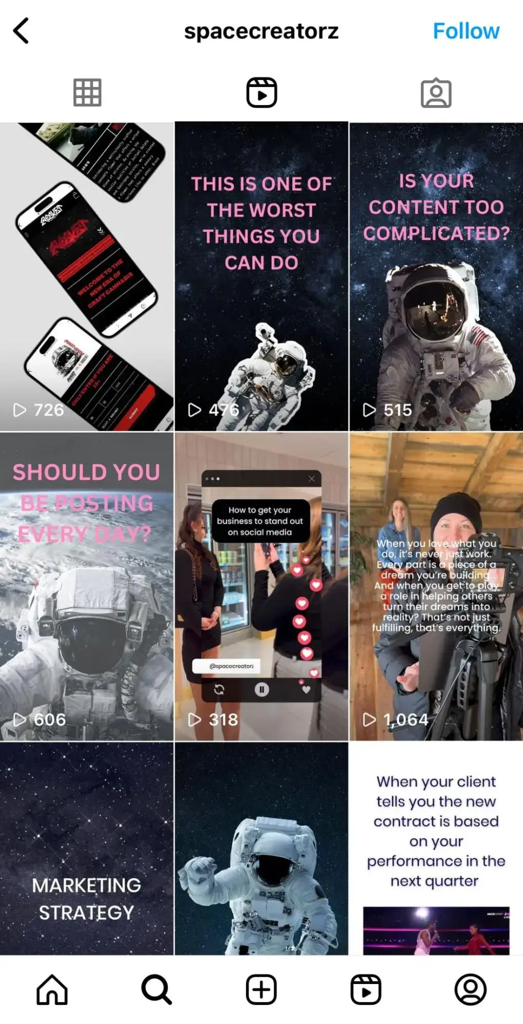 This image shows an example of an Instagram reel thumbnail