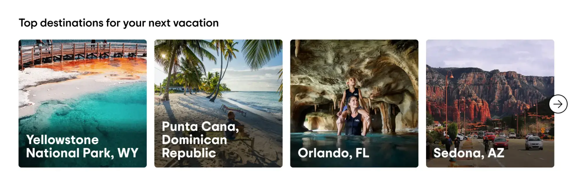 This image shows adding personalization  on a travel platform based on a CRO audit