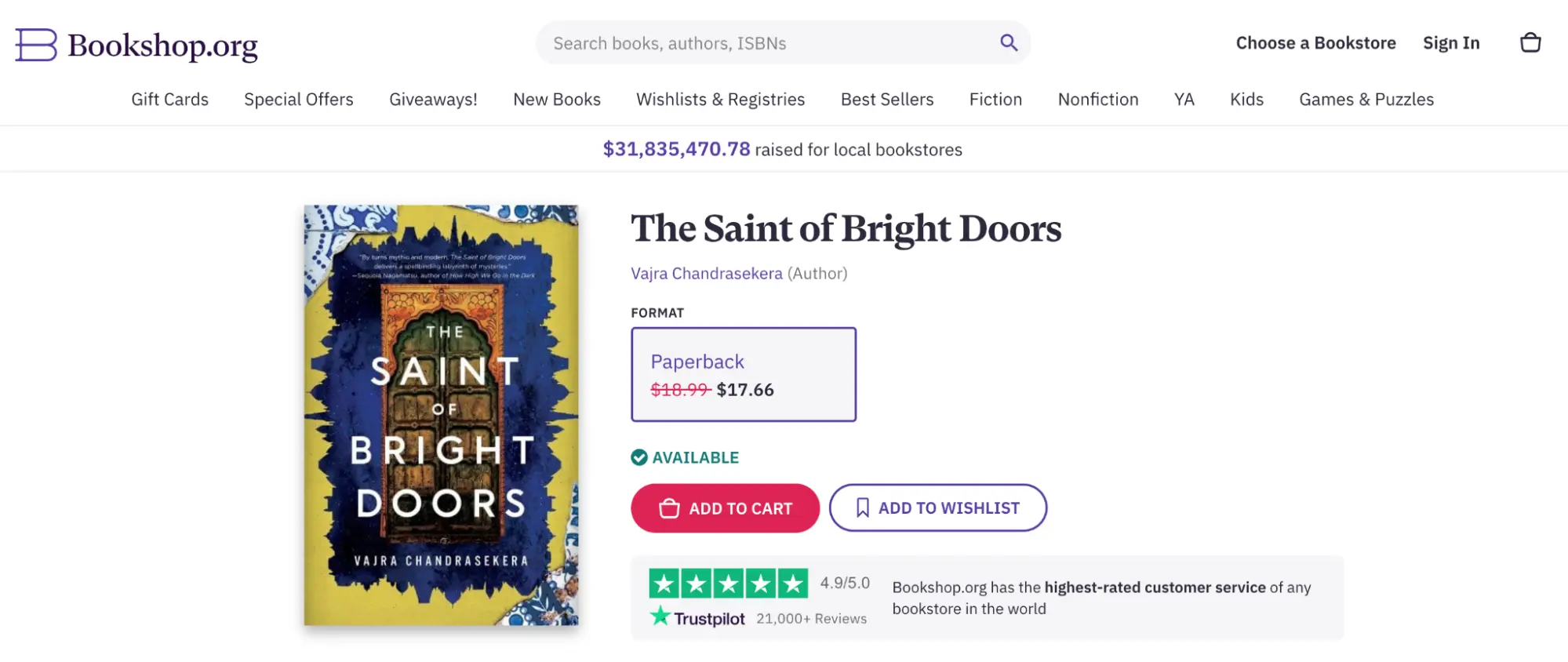 This image shows a screenshot of an online bookshop as an example of tracking micro and macro conversions