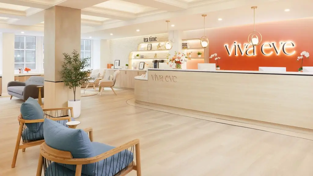 This image shows a screenshot of Viva Eve landing page